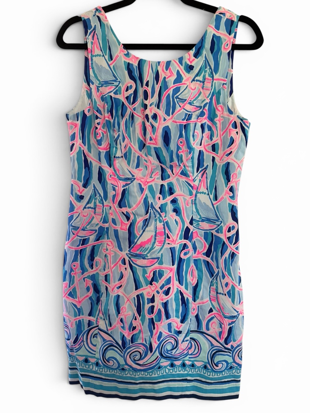 Lilly Pulitzer Mila Shift Dress Reel Nauti Nautical Print Size 6 - Picture 2 of 6